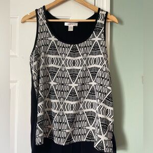 August Silk Tribal Geometric Tank Top